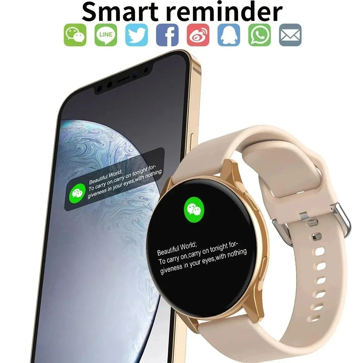 Smart Watch Round Bluetooth Call Men Women Fitness Tracker Bracelet Custom Watch Face Watches For Android IOS Smartwatch 2024 - Uknowucme