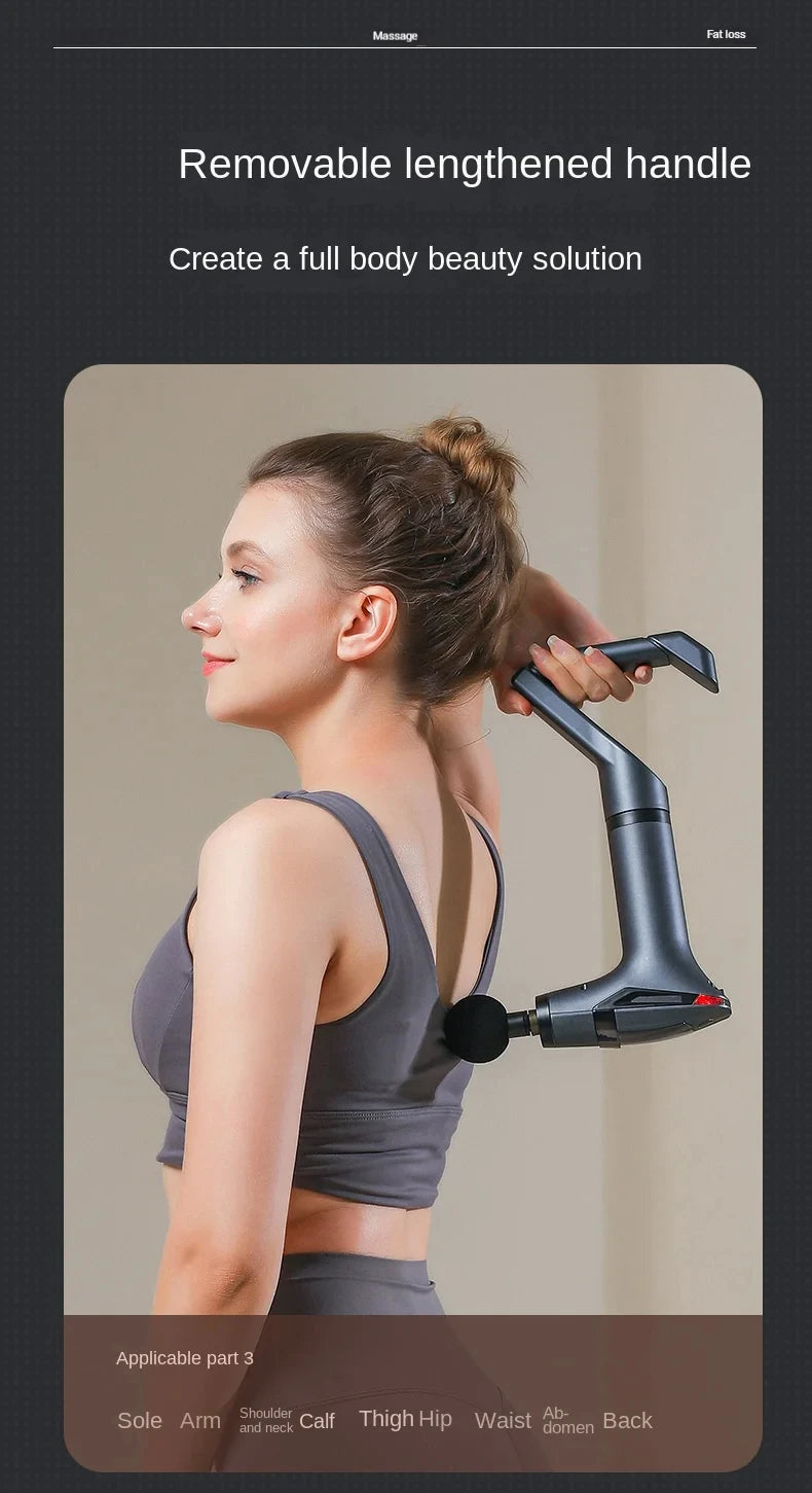 Hot Selling Long-handle Electric Massage Gun: Multifunctional for Muscle Relaxation, Deep Tissue Percussion Relief
