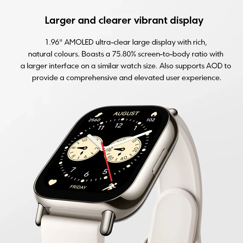 Global Version Xiaomi Redmi Watch 5 Lite 1.96'' AMOLED display 18-Day Battery life Built-in GNSS 5ATM Bluetooth® calling - Uknowucme