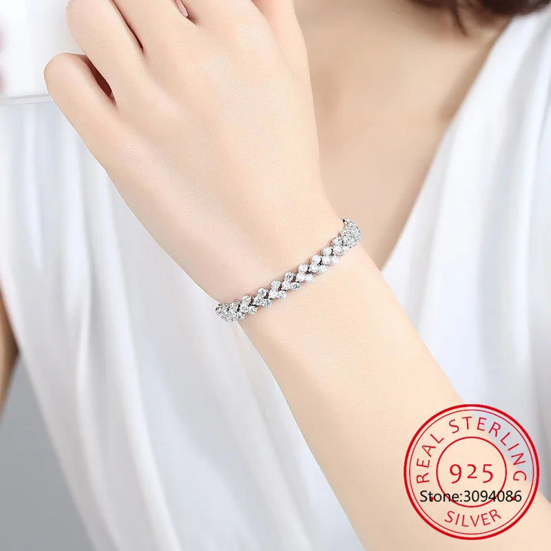 Fine Jewelry VVS1 D Color Moissanite Cuban Chain Bracelet For Men Luxury S925 Silver Bracelet For Men Hip Hop Jewelry - Uknowucme