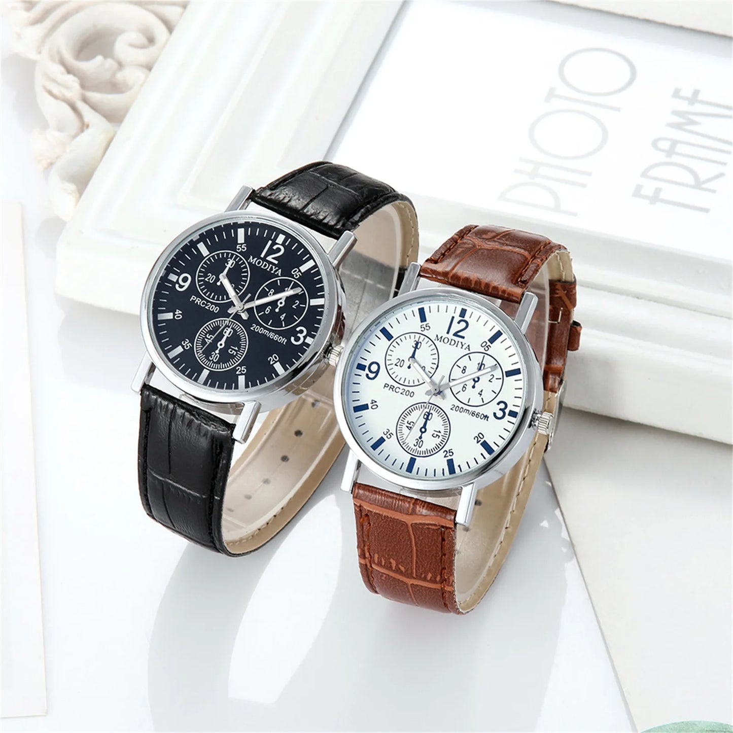 Vintage Watches Fashion Sport Men's Stainless Steel Case Belt Band Quartz Analog Wrist Big And Tall Watches Large Wrist Men - Uknowucme