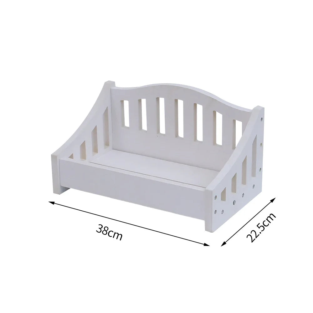Handmade Baby Bamboo Bench Newborn Photography Props Wood Bed Infant Poses Baby Photography Prop Studio Background Props