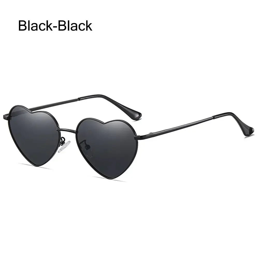 Heart-Shaped Sunglasses Heart Sun Glasses Shades Vintage 90s Glasses UV400 Protection Metal Frame Sunglasses Fancy Accessories - Uknowucme