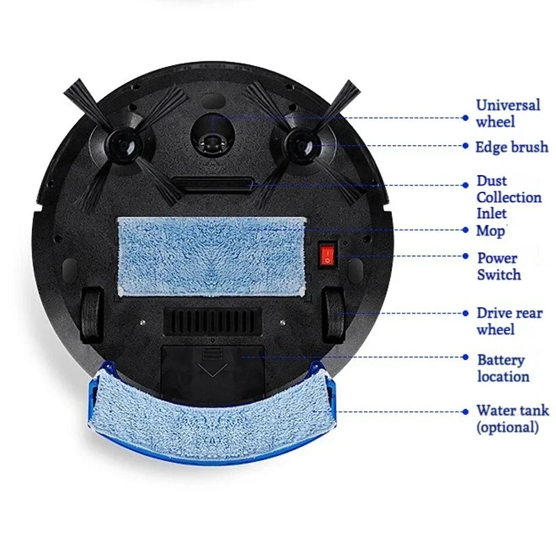 Intelligent Sweeping Robot Large Water Tank Mobile App Remote Control Planning And Cleaning Line Low Noise 2000 Pa Large Suction - Uknowucme