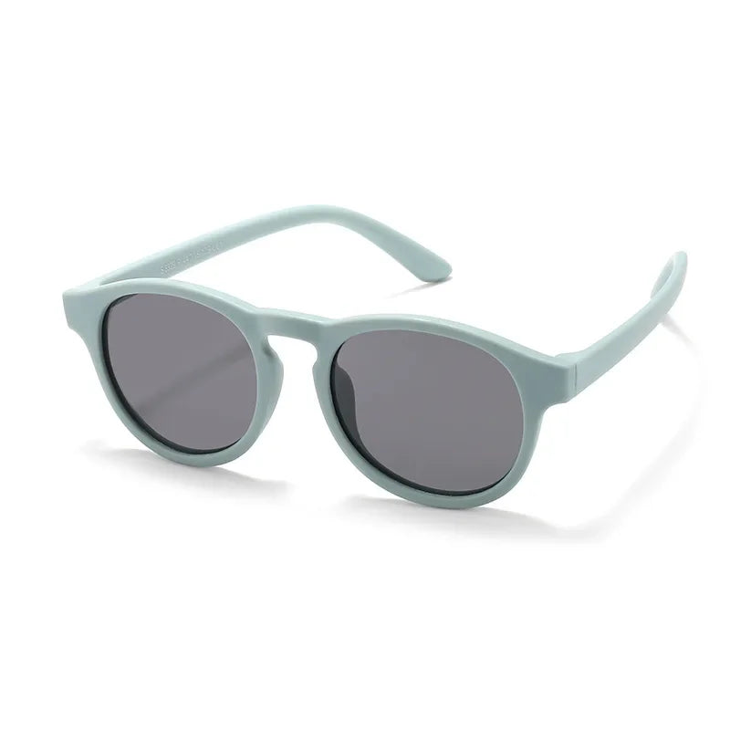 2023 Fashion Kid's First Sunglasses Round Flexible UV400 Polarized Girls Boys Silicone Sun Glasses for Ages 3-12 Years Children - Uknowucme