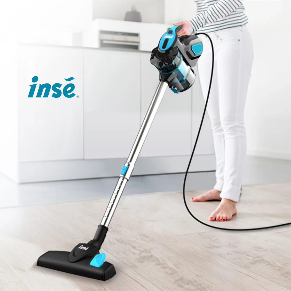 Vacuum Cleaner Corded INSE I5 18Kpa Powerful Suction 600W Motor Stick Handheld Vaccum Cleaner for Home Pet Hair Hard Floor - Uknowucme