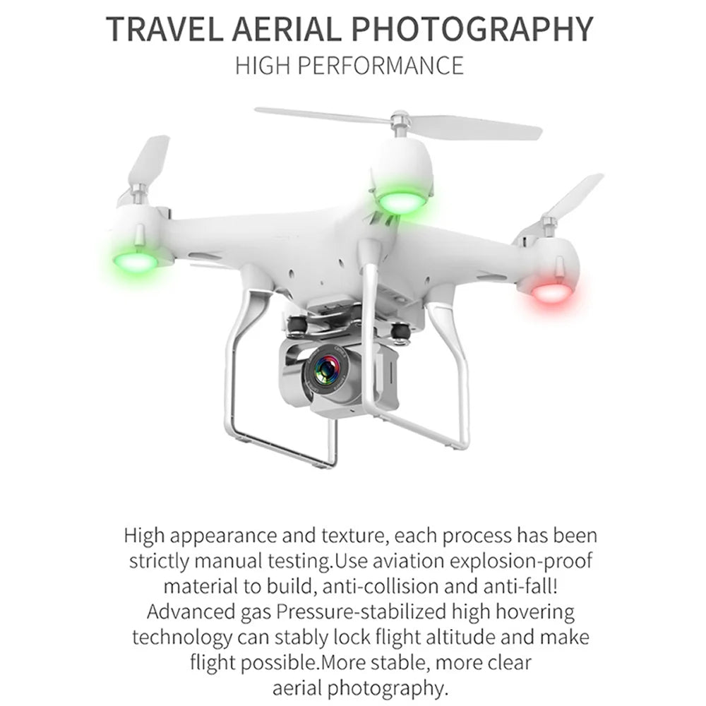 RC Drone FPV Quadcopter UAV with ESC Camera 4K HD Profesional Wide-Angle Aerial Photography Long Life Remote Control Helicopter - Uknowucme