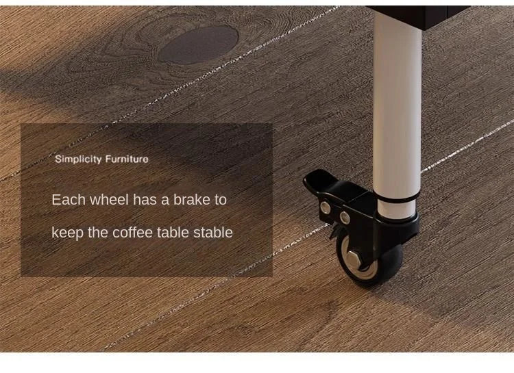 Realife Tea Table Simple And Adjustable Solid Wood Rock Board Small Table Japanese Cream Style Movable Living Room Side Table - Uknowucme