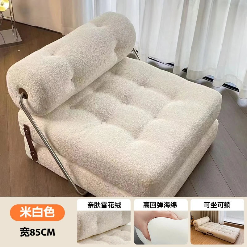 Sponge Filling Folding Living Room Sofas Multifunctional Modern Simple Single Sofa Removable Nordic Luxury Home Furniture - Uknowucme