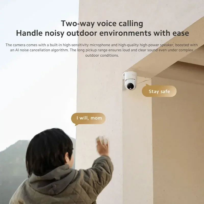 Global Version Xiaomi Outdoor Camera CW300 4MP IP66 Water and Dust Resistant AI Human Tracking Smart full-color Night Vision - Uknowucme
