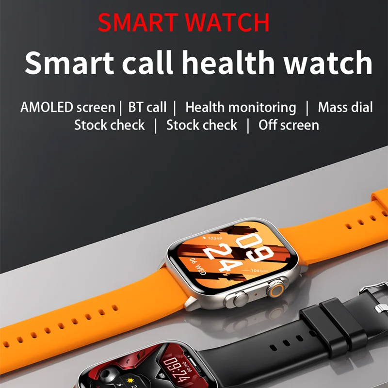 AMOLED Screen Ultra Smart Watch Always Show Time Bluetooth Call Series 8 High Refresh Rtae NFC Smartwatch Men Sport Watch Women - Uknowucme