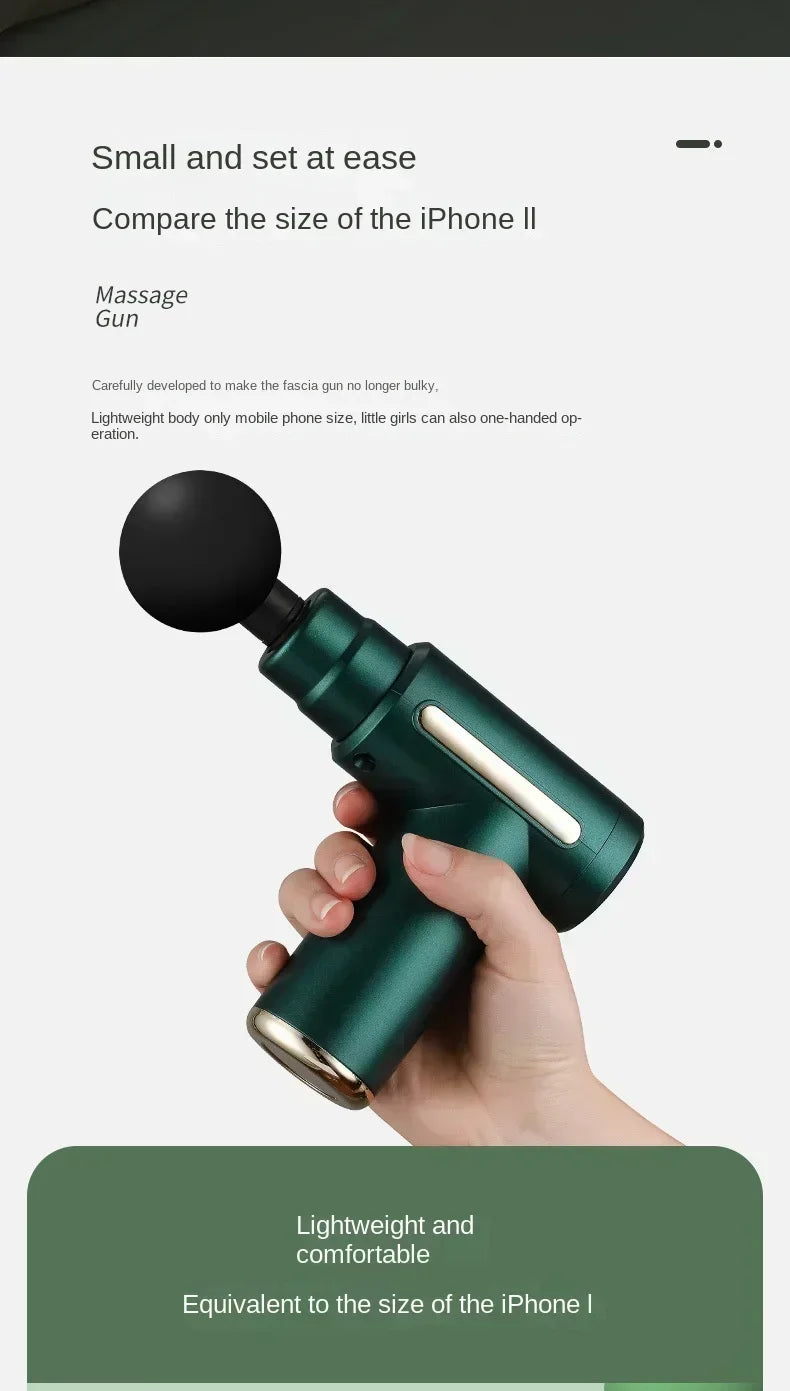 USB Mini Massage Gun Fascia Machine Muscle Relaxation Vibrating Gun Rod Massage Fitness Equipment Neck Grab Fascia Gun - Uknowucme