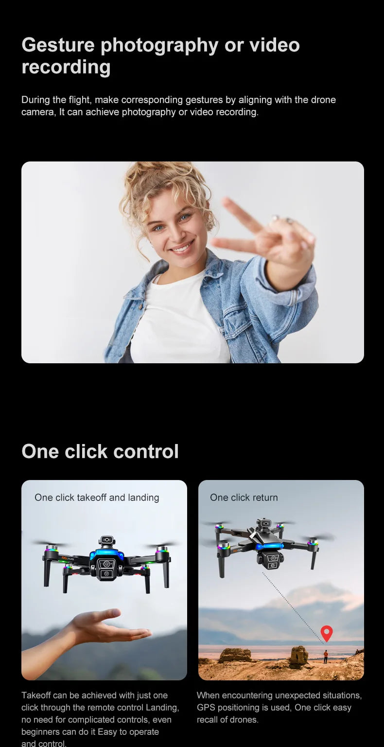 RG706 MAX Drone With 4.5-inch Screen Control,Brushless 360 Obstacle Motor,GPS, Obstacle Avoidance,HD Aerial Photography UAV