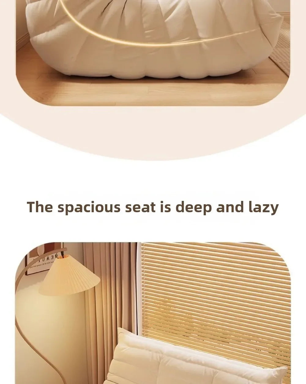 Caterpillar Pure Sponge Lazy Sofa, Modern Simple Living Room Home Sofa, Fabric Casual Lying Fabric Sofa Customizable - Uknowucme