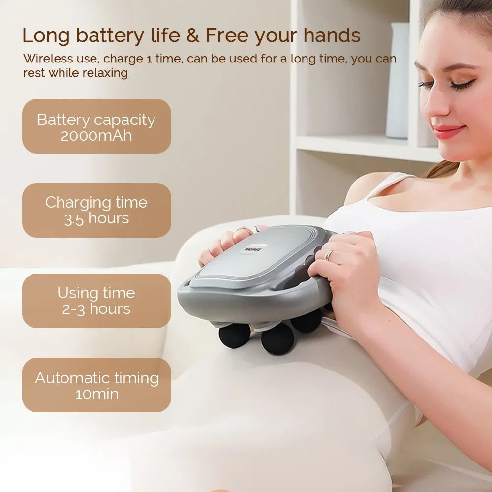 Six-head Fascia Gun High-Frequency Vibration Body Massage Gun Back and Waist Massager Massager Neck Shoulder Massager masajeador - Uknowucme