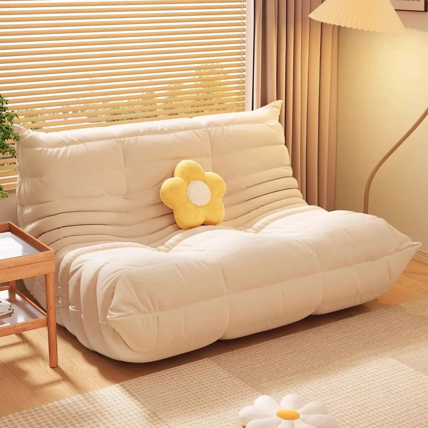Caterpillar Pure Sponge Lazy Sofa, Modern Simple Living Room Home Sofa, Fabric Casual Lying Fabric Sofa Customizable - Uknowucme