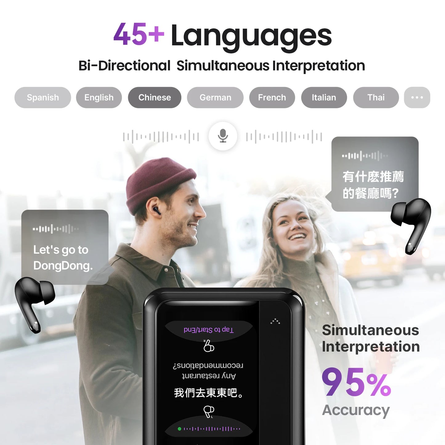 iKKO World's First AI TWS Earbuds with Smart System&Touchscreen ActiveBuds Bluetooth Earphones Wireless Headphone In-Ear Headset - Uknowucme