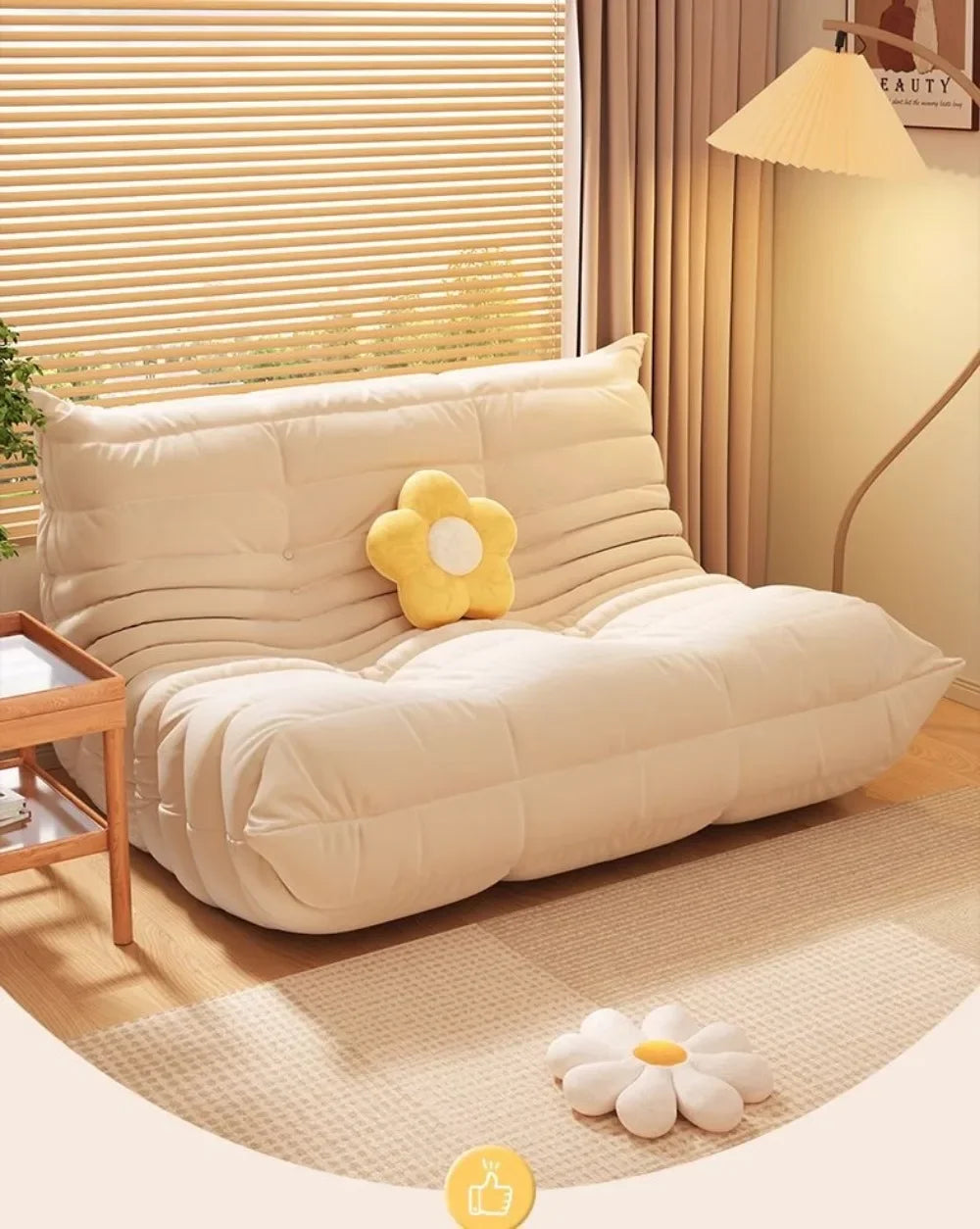 Caterpillar Pure Sponge Lazy Sofa, Modern Simple Living Room Home Sofa, Fabric Casual Lying Fabric Sofa Customizable - Uknowucme