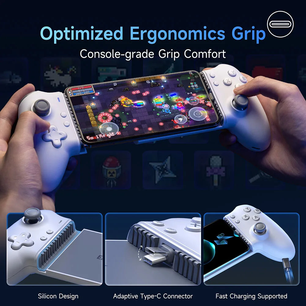 EasySMX M15 Mobile Phone Gamepad Type C Hall Mechanical Controller for Android Phone iPhone 15 Cloud Gaming Xbox Game Pass - Uknowucme