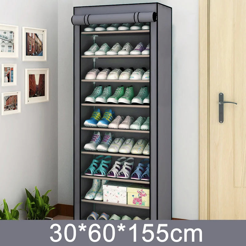 Shoe Rack Organizer Dustproof Shoe Cabinet Multilayer Minimalist Nonwoven Home Furniture Space-saving Cabinets Shoe Shelf - Uknowucme