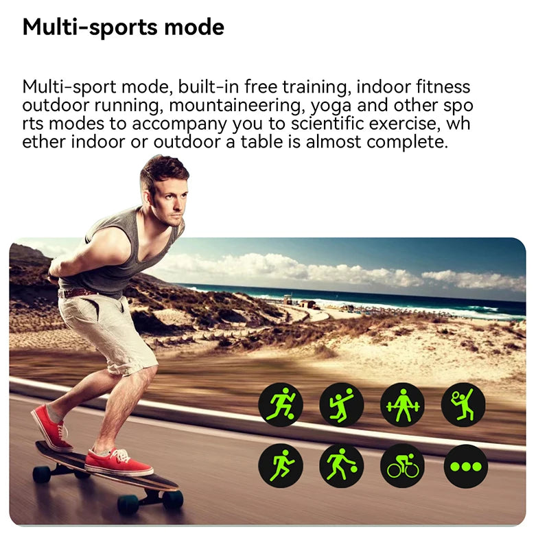 New Smart Watch For Android iOS 2.01" Smartwatch Answer Make Call Waterproof Sports Fitness Tracker Heart Rate Sleep Monitoring