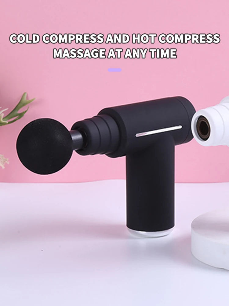 Professional Level Muscle Massage Gun Relaxation Intelligent Exercise Fitness Massager Cold And Hot Compress Fascia Gun 6 Heads - Uknowucme