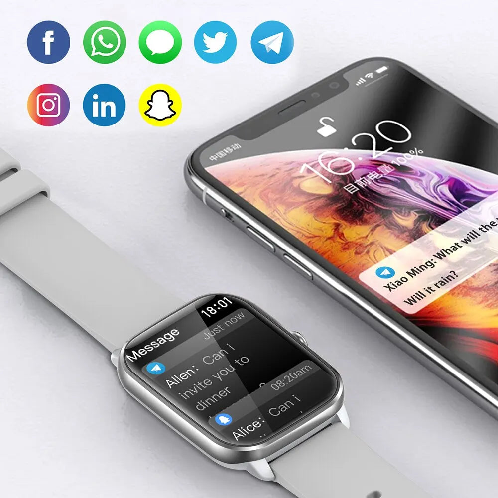 COLMI C61 Smartwatch 1.9 Inch Full Screen Bluetooth Calling Heart Rate Sleep Monitor 100 Sport Models Smart Watch For Men Women - Uknowucme