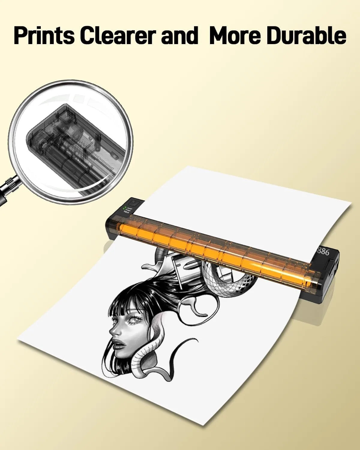 YILONG Tattoo Stencil Printer Thermal ATS886 Portable Transfe Machine for Tattoo Artists & Beginners Tattoo Supplies - Uknowucme
