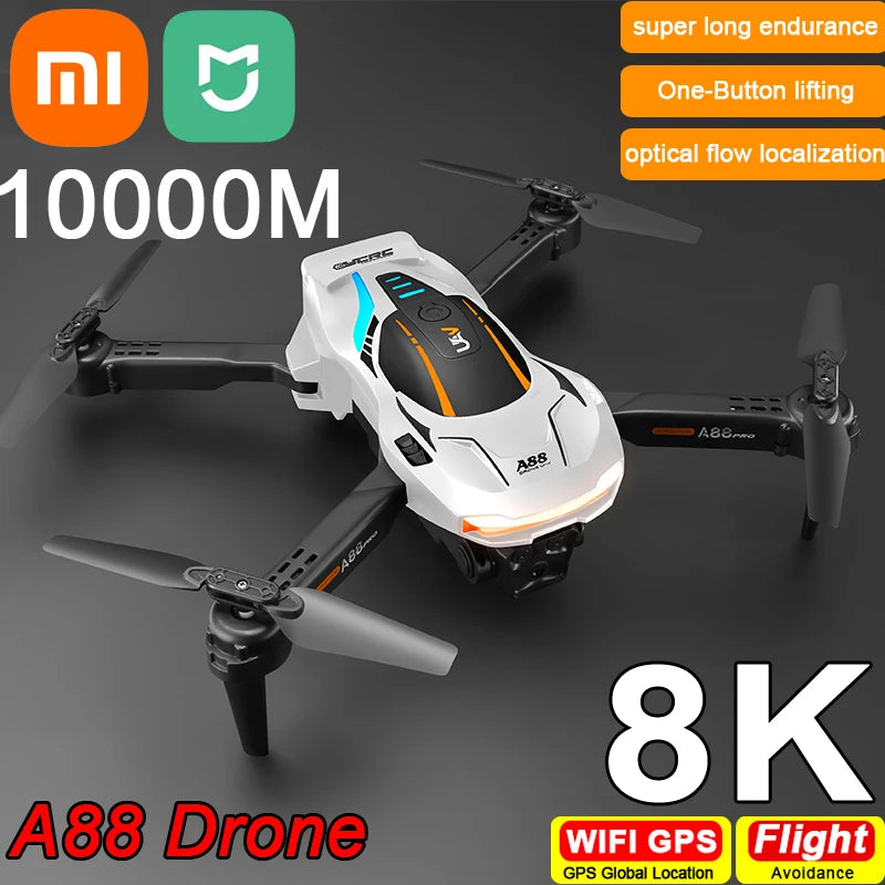 Xiaomi Mijia A88 Pro Drone 8K HD Camera GPS Professional Four-way Intelligent Obstacle Avoidance Foldable Quadcopter 5G RC Toy - Uknowucme