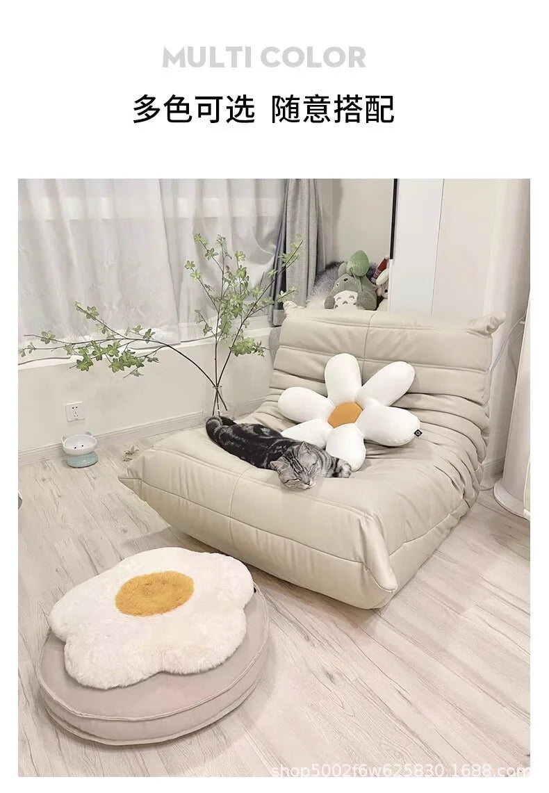 Caterpillar Pure Sponge Lazy Sofa, Modern Simple Living Room Home Sofa, Fabric Casual Lying Fabric Sofa Customizable - Uknowucme