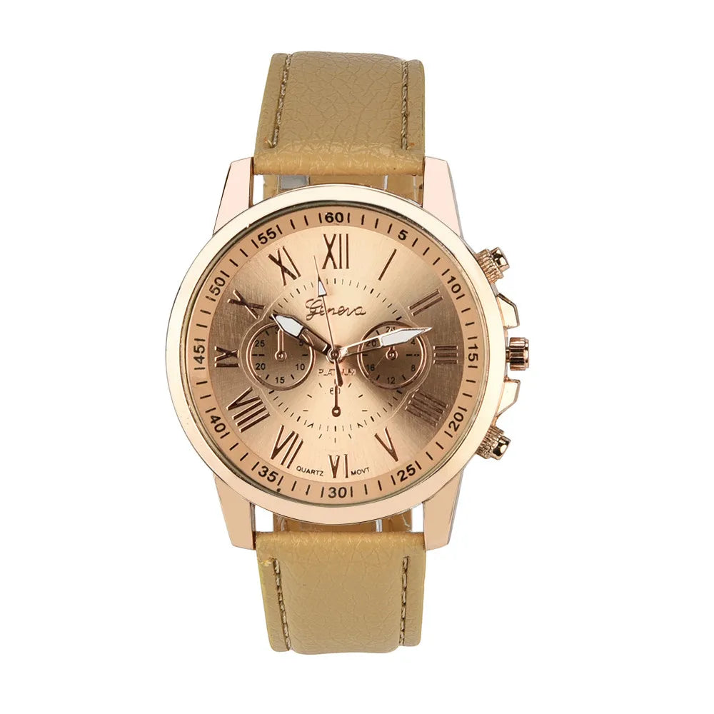 Women's Digital Wristwatches Roman Numerals Faux Leather Analog Quartz Watch Wristwatches Watches For Women Leather reloj mujer - Uknowucme