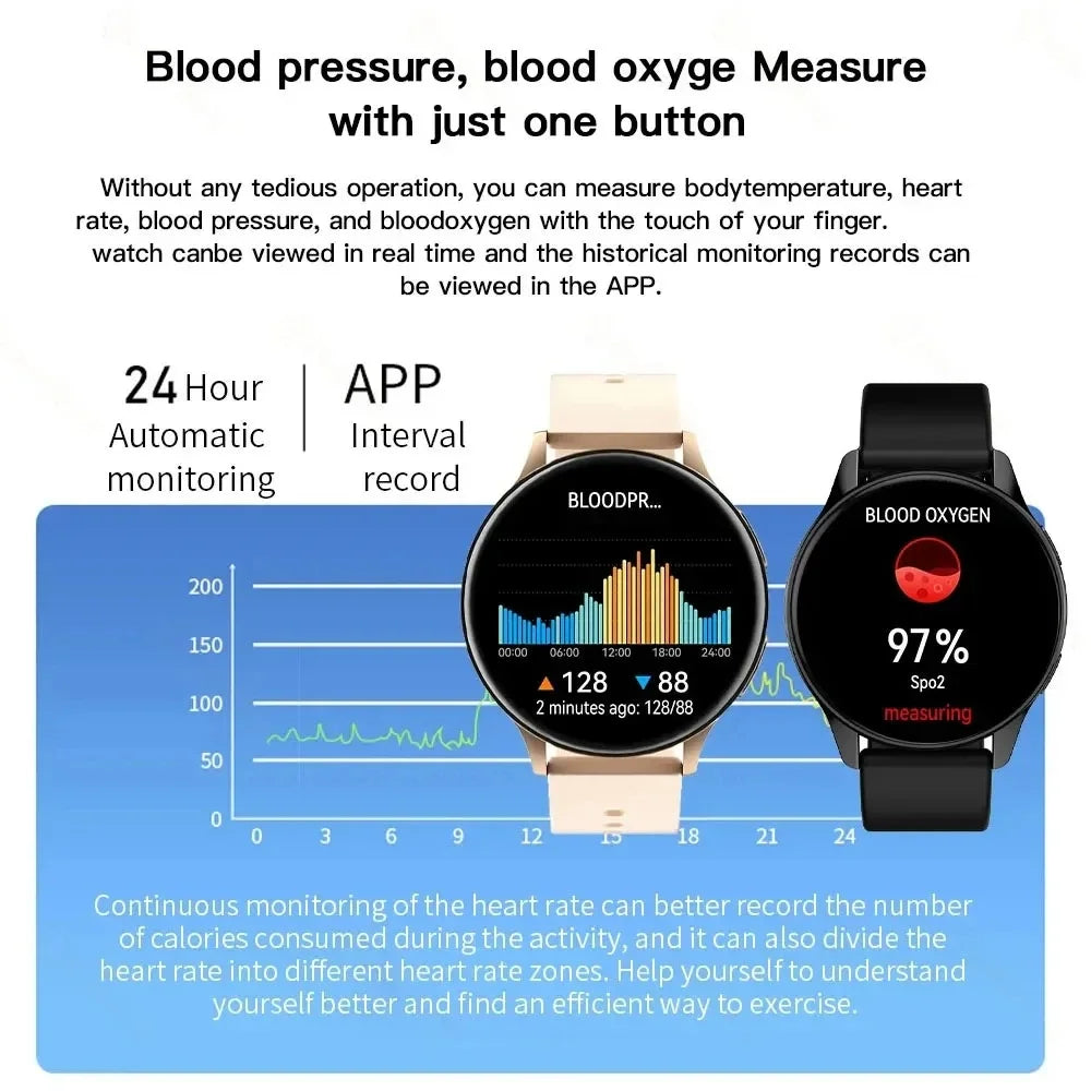 Smart Watch Round Bluetooth Call Men Women Fitness Tracker Bracelet Custom Watch Face Watches For Android IOS Smartwatch 2024 - Uknowucme