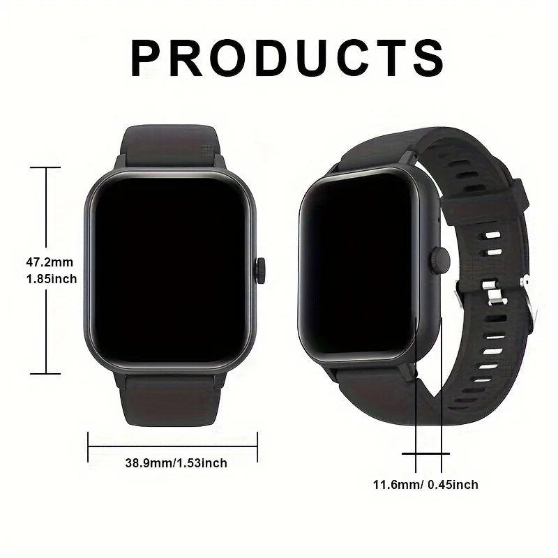 The New 2024 Smart Watch (Make/Answer Call), Full Touch Wireless Calling Smartwatch, Fitness Tracker Watch For Smartphone,For IP - Uknowucme