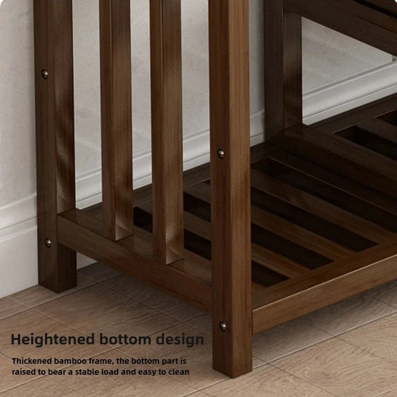 Shoe change stool Home door entry bench Solid wood shoe stool Storage shoe rack Simple bench Soft bag Sofa stool - Uknowucme