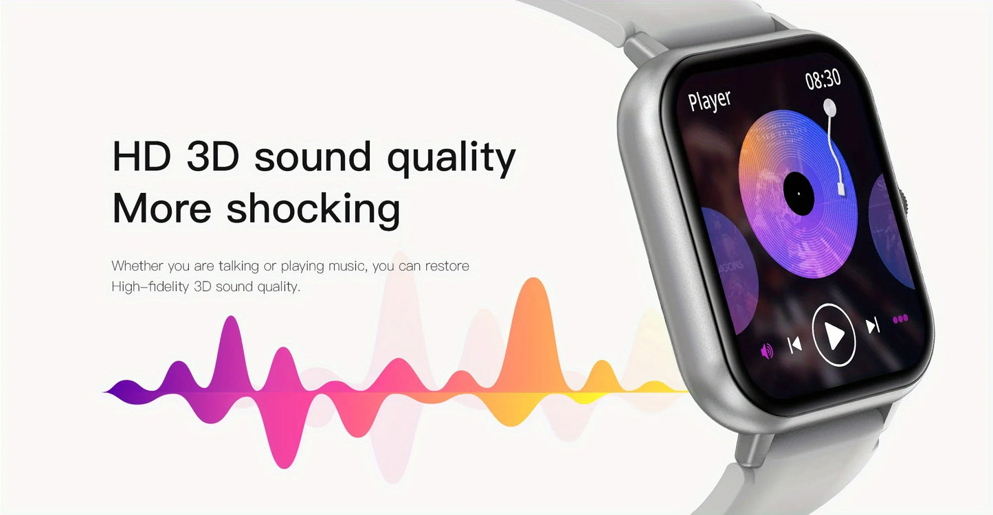 The New 2024 Smart Watch (Make/Answer Call), Full Touch Wireless Calling Smartwatch, Fitness Tracker Watch For Smartphone,For IP - Uknowucme