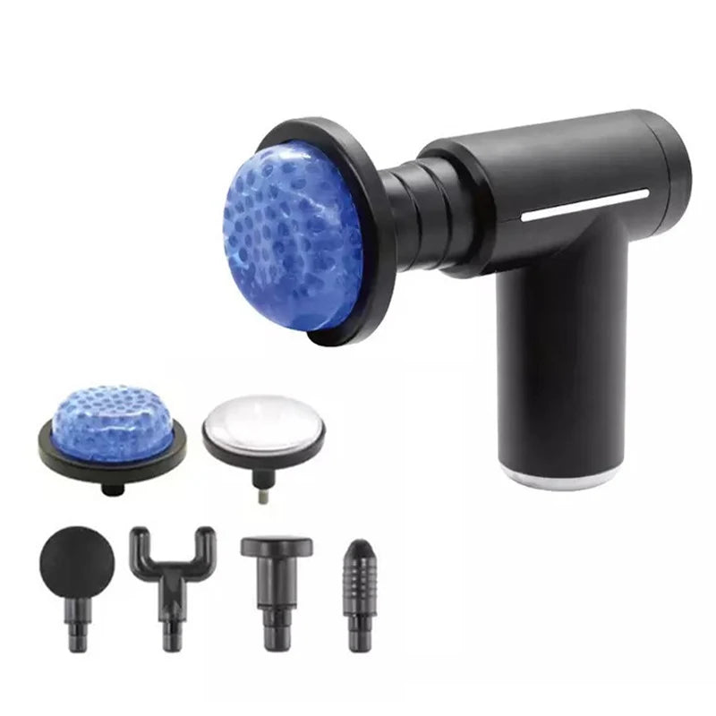 Professional Level Muscle Massage Gun Relaxation Intelligent Exercise Fitness Massager Cold And Hot Compress Fascia Gun 6 Heads - Uknowucme