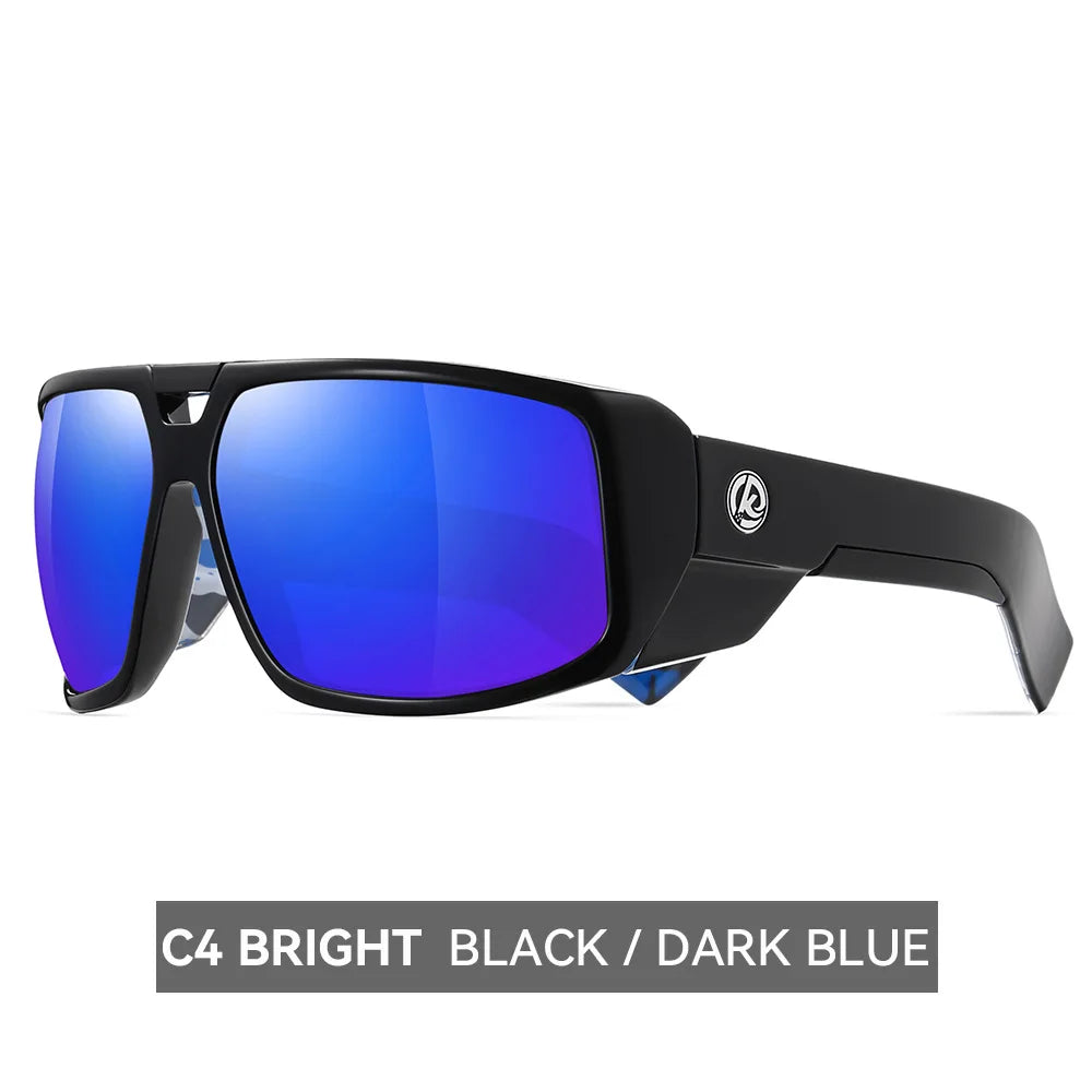 KDEAM for Polarized Sunglasses Men UV400 Sport Driving Goggles Mirrored Shield Brand New Shades With Free Box - Uknowucme