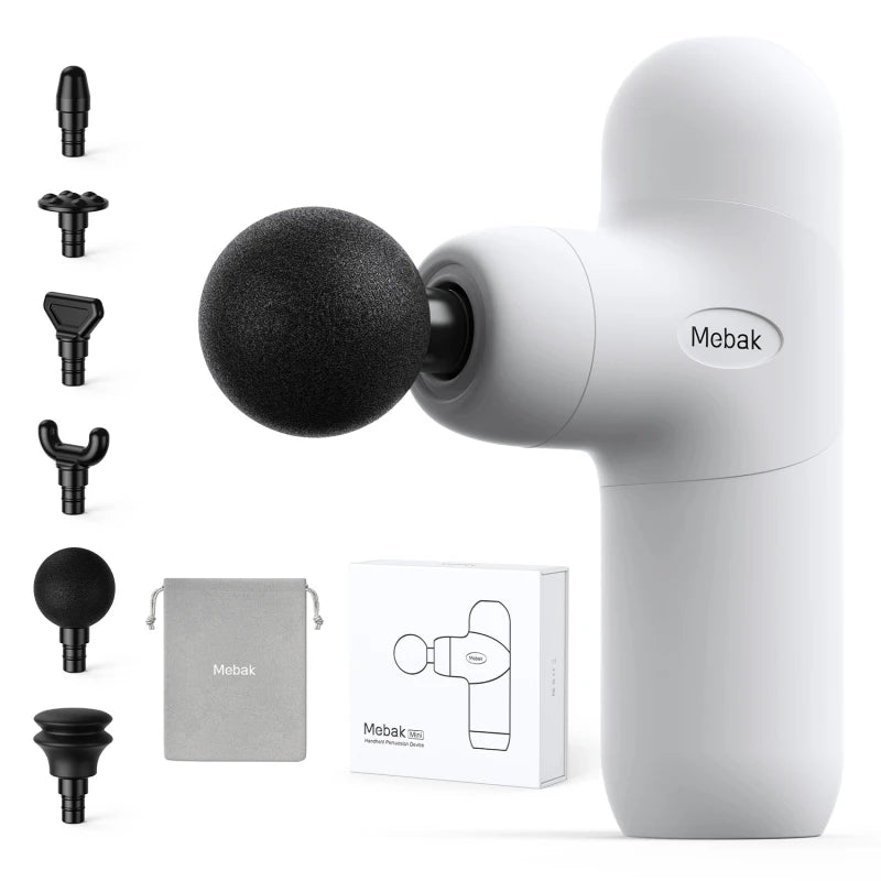 Mebak Mini Massage Gun Deep Tissue Percussion Muscle Massager for Pain Relief, Super Neck Back Body Relaxation Sport in Home Gym - Uknowucme