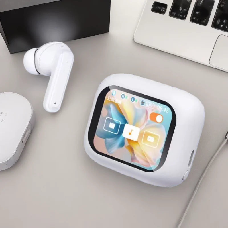Wireless Bluetooth Headphone LED Touchscreen Visible ANC TWS Earphones Active Noise Cancellation Earphone - Uknowucme
