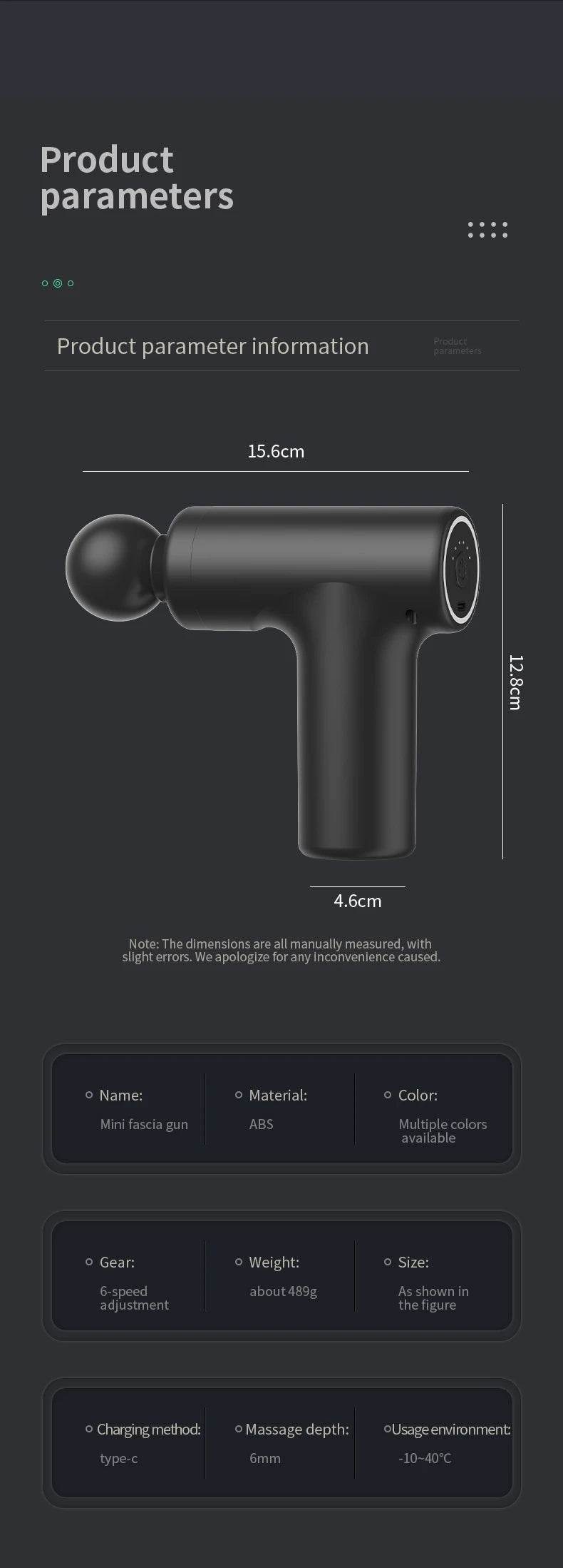 MUKASI Massage Gun Portable Percussion Pistol Massager For Body Neck Deep Tissue Muscle Relaxation Gout Pain Relief Fitness