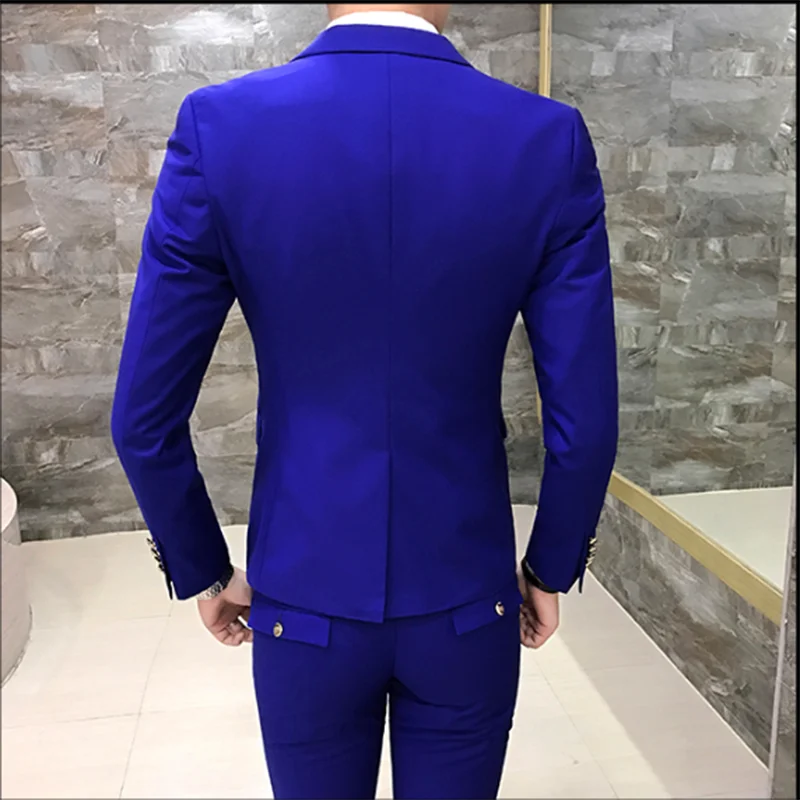 Men's Suits High Quality Wedding Groom Tuxedos Single Button Slim Fit Business Prom Dress Men's Formal Dress Suits - Uknowucme