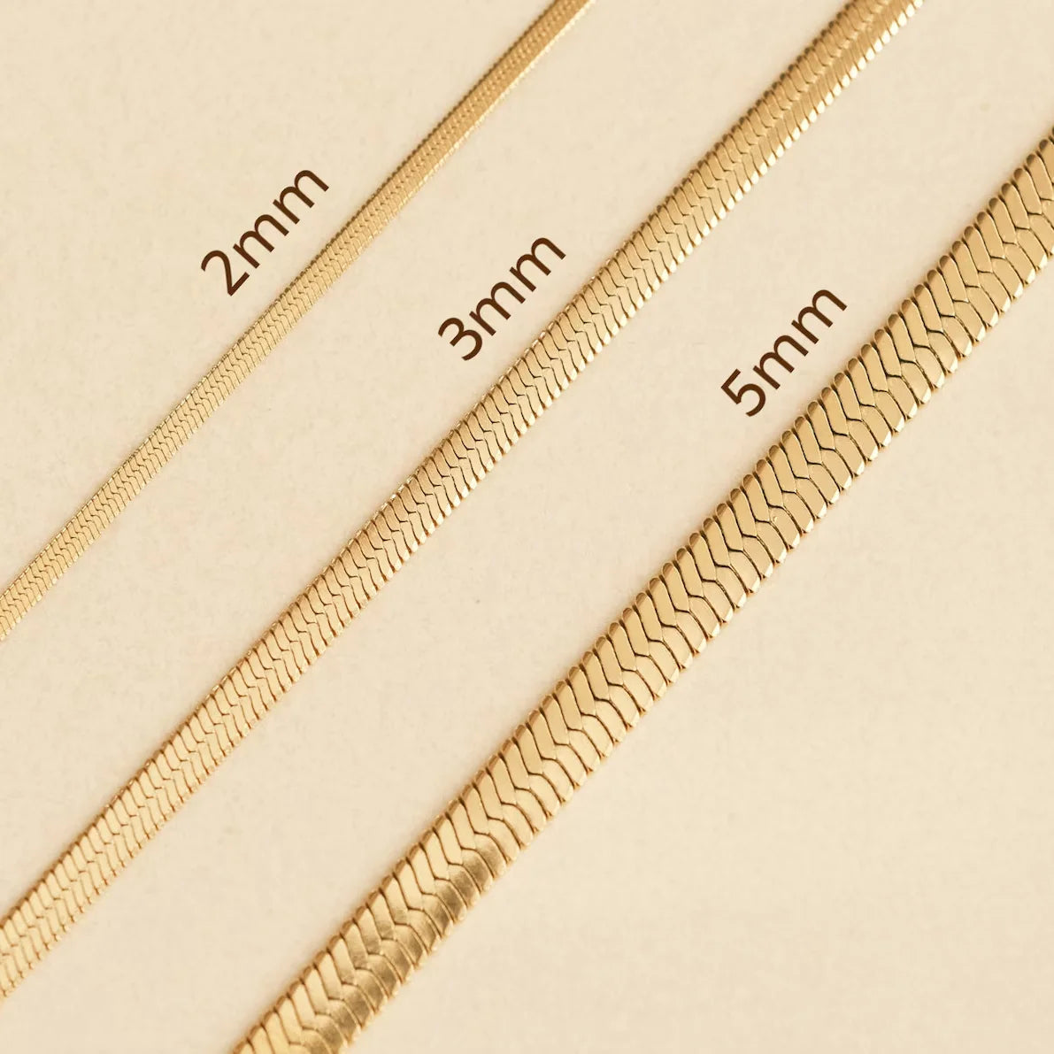 Minimalist Unisex Snake Chain Necklace Choker Stainless Steel Herringbone Gold Color Fashion Jewelry Gift For Her Women and Men - Uknowucme