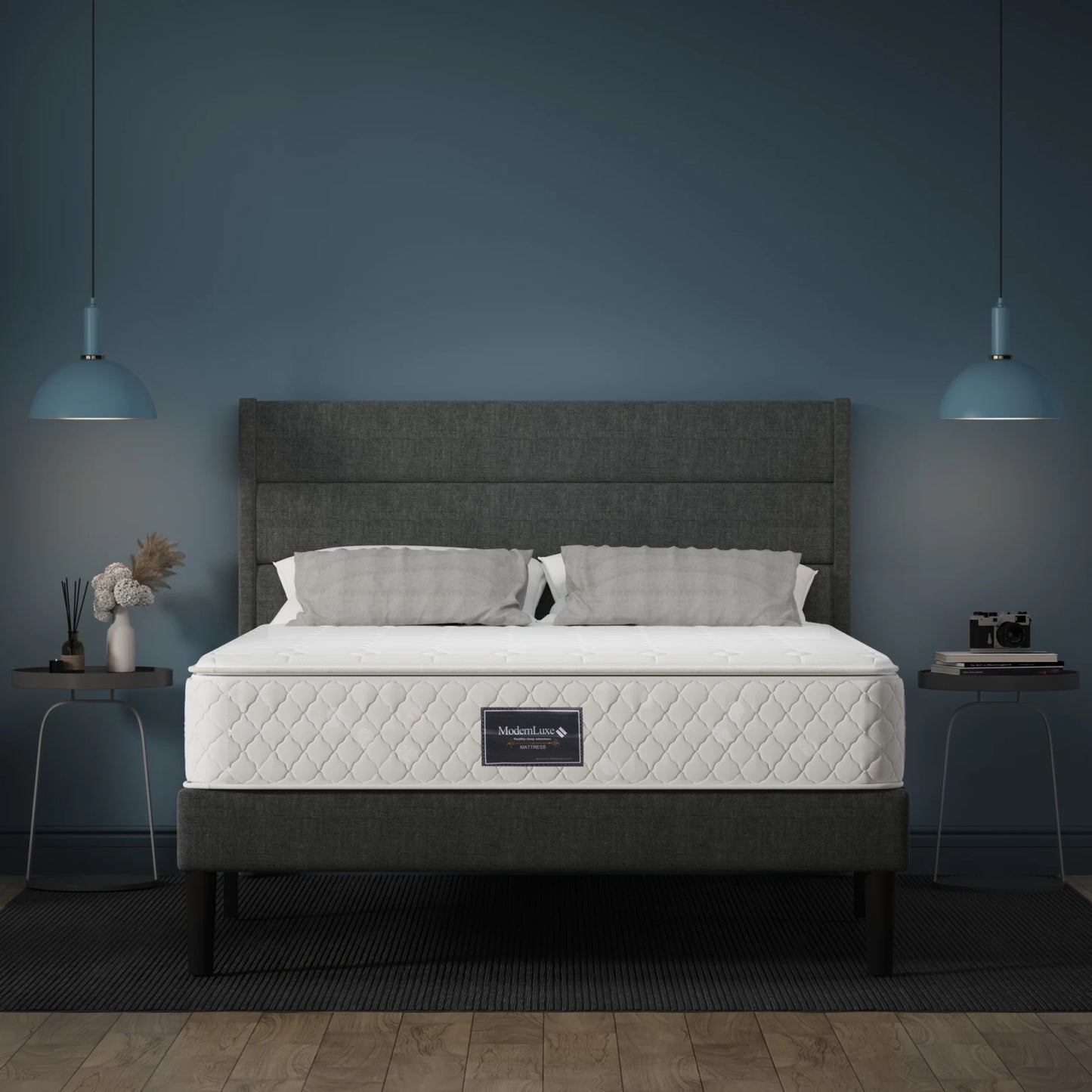 Anajqaqia 160x200x25cm Spring Mattress, with H3 Hardness, Oeko-Tex Certified, Quilted Microfibre Cover, Premium Sleeping Comfort