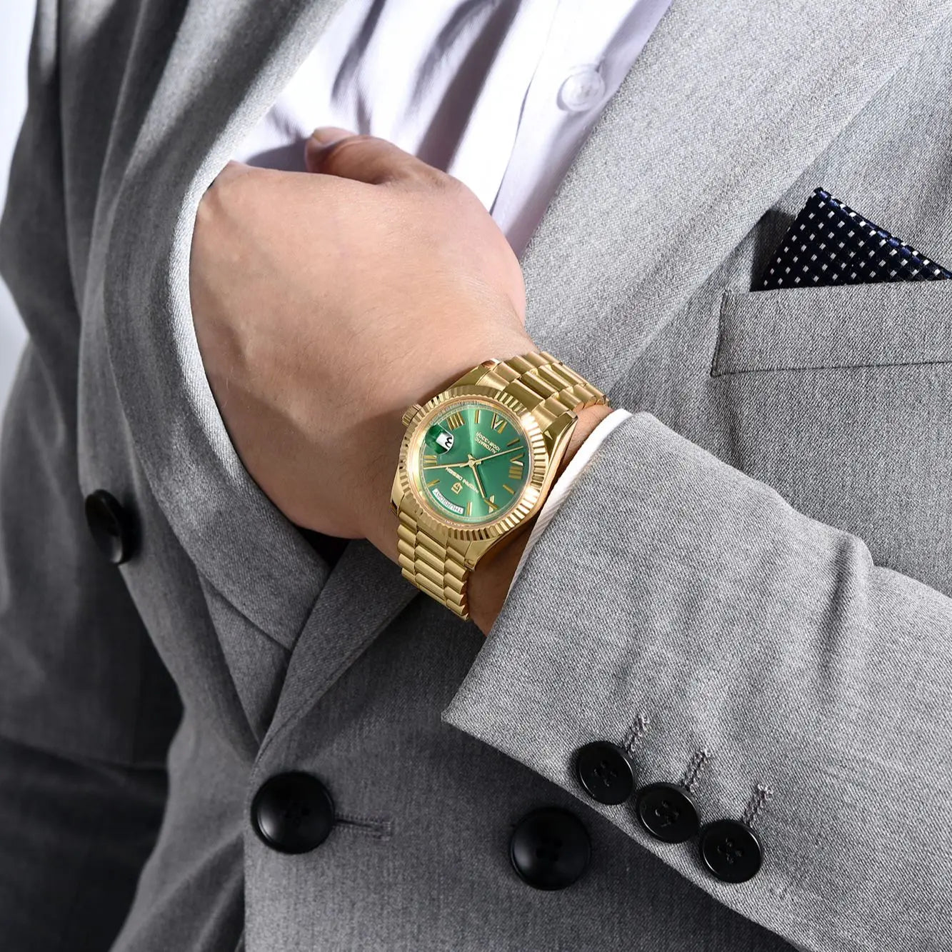 PAGANI DESIGN DD36 Gold Green V2 Men's Mechanical Watches Luxury Automatic Watch For Men 2024 New AR Sapphire glass Wrist watch - Uknowucme
