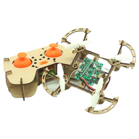 Wooden Drone  DIY kit Wooden assembled  Remote control toy fixed kit Remote Controlled Toys diy kit Training quadcopters - Uknowucme