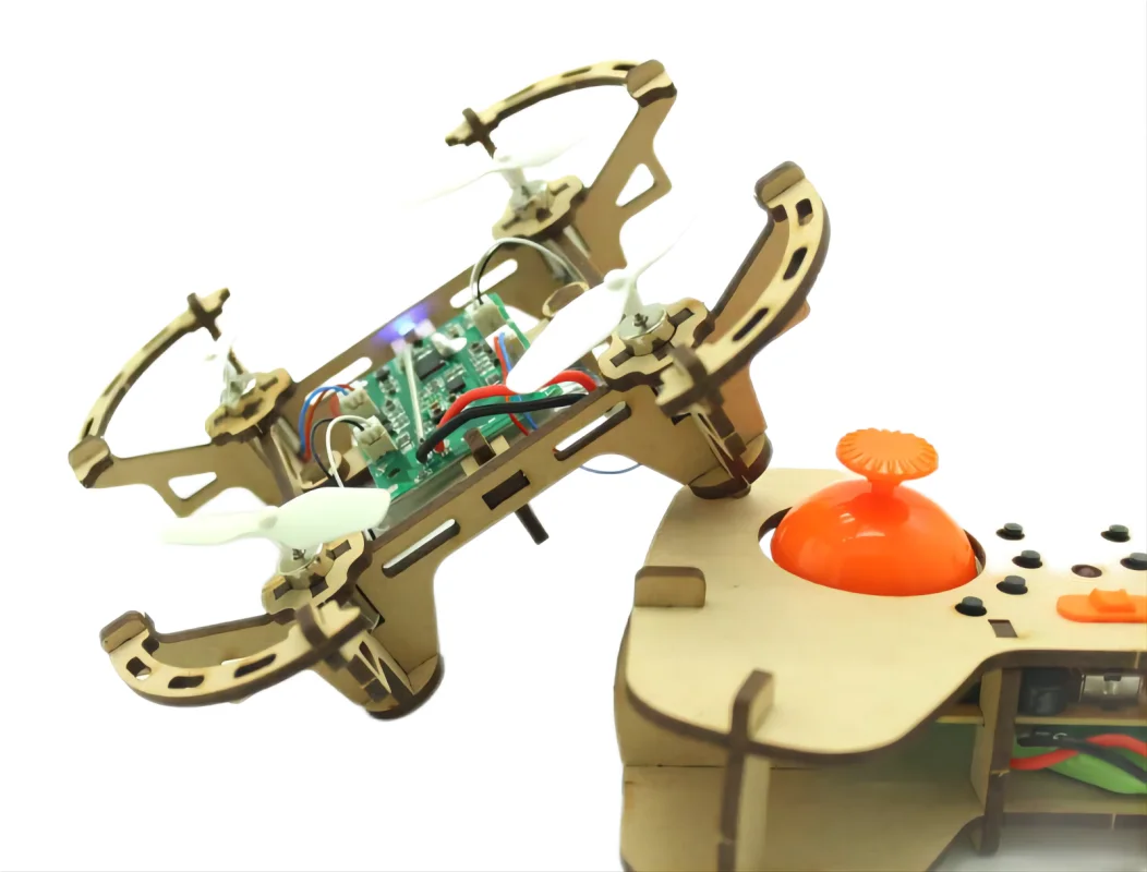 Wooden Drone  DIY kit Wooden assembled  Remote control toy fixed kit Remote Controlled Toys diy kit Training quadcopters - Uknowucme