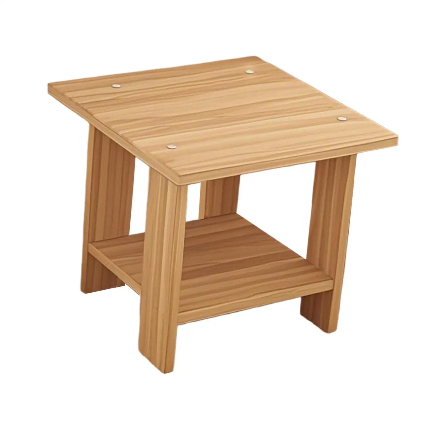 Simple Bedside Table Wooden Double Layers Solid Wood Nightstands Night Table For Table Sofa Side Table Home Furniture - Uknowucme