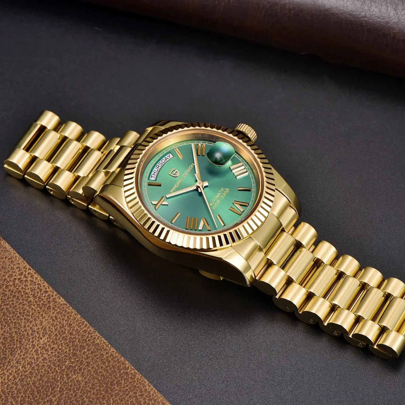 PAGANI DESIGN DD36 Gold Green V2 Men's Mechanical Watches Luxury Automatic Watch For Men 2024 New AR Sapphire glass Wrist watch - Uknowucme