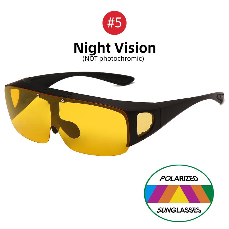 VIVIBEE Flip Up Polarized Fit Over Glasses Sunglasses Men Driving UV400 Photochromic Fishing Goggle Outdoor Women - Uknowucme