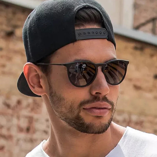 Brand Designer Round Cat Eye Sunglasses Man Retro Shades Male Sun Glasses Mirror Clear Vintage Fashion Driving Oculos De Sol - Uknowucme